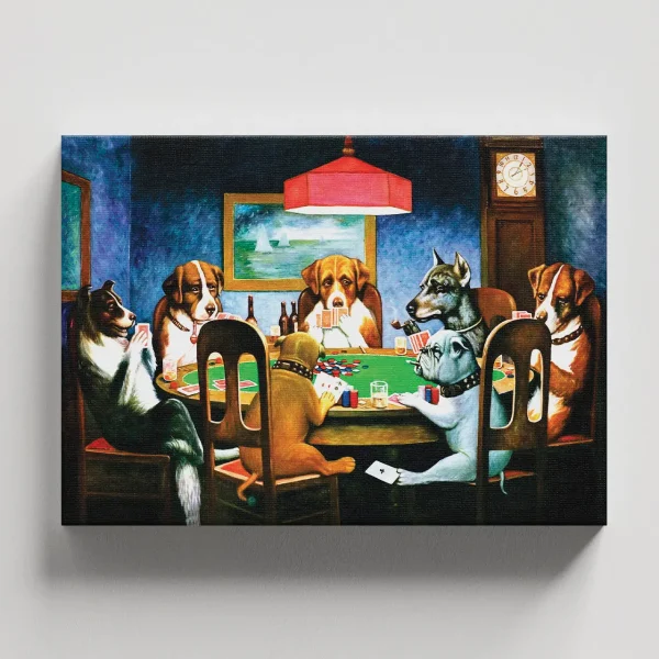 Cuadro Decorativo Perros Jugando al Póker Cassius Marcellus Coolidge. - Imagen 4