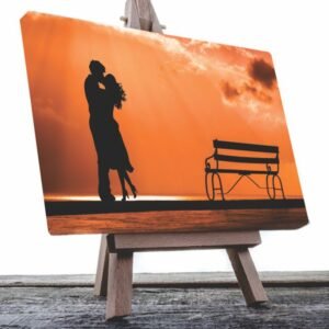 Cuadro Decorativo Atardecer de Pareja Enamorados