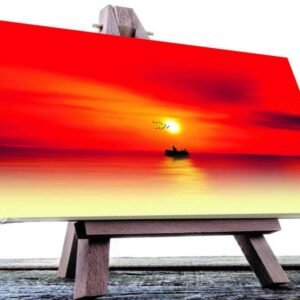 Cuadro Decorativo Paisaje Atardecer en el mar