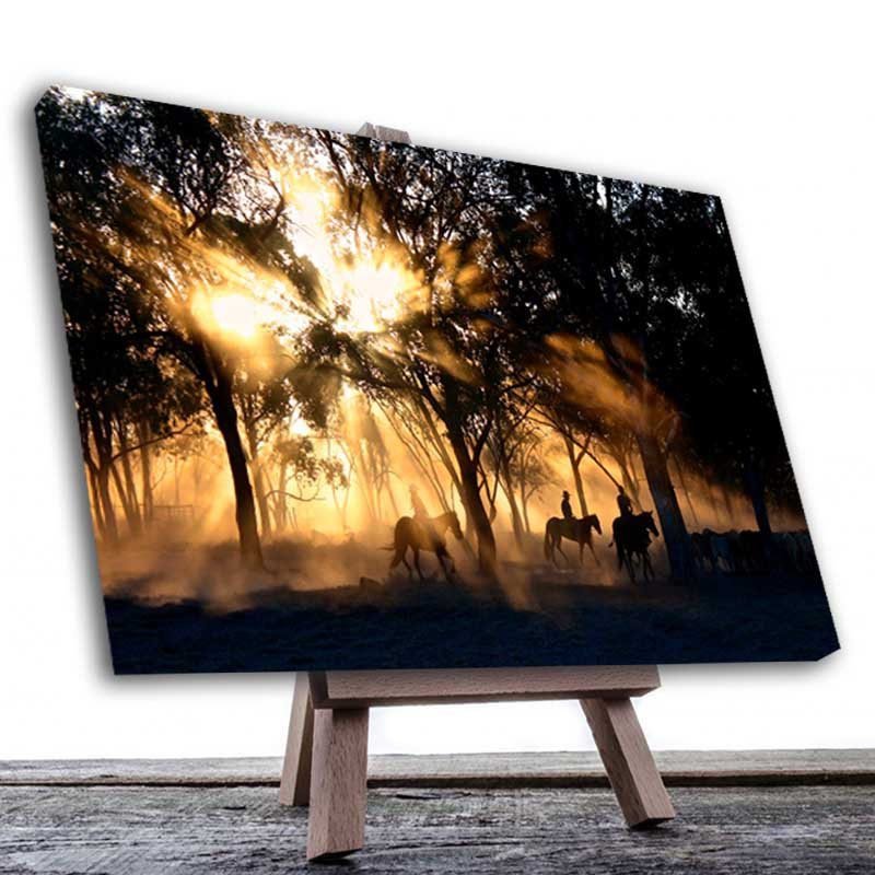 Cuadro Decorativo Cabalgata por el Bosque