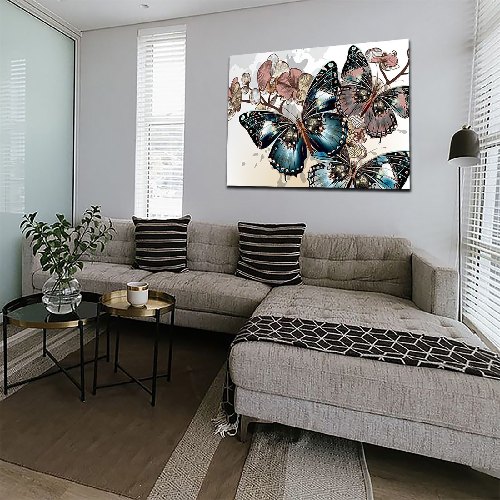 Cuadro Decorativo Canvas de Mariposas Pintadas - Imagen 4