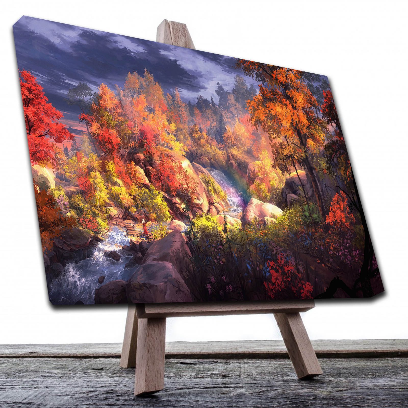 Cuadro Decorativo Canvas Paisaje de Río en las Montañas