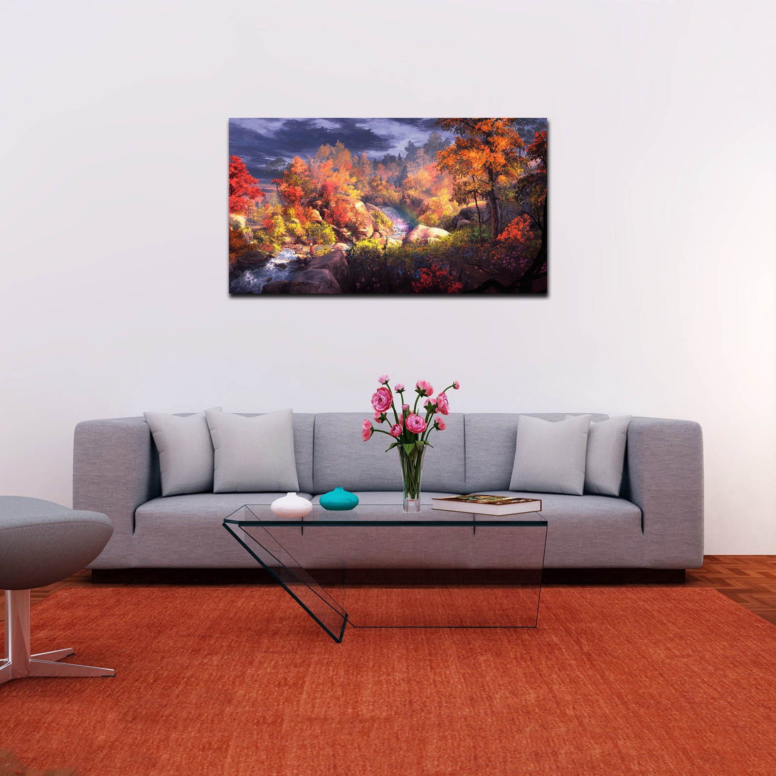 Cuadro Decorativo Canvas Paisaje de Río en las Montañas - Imagen 3