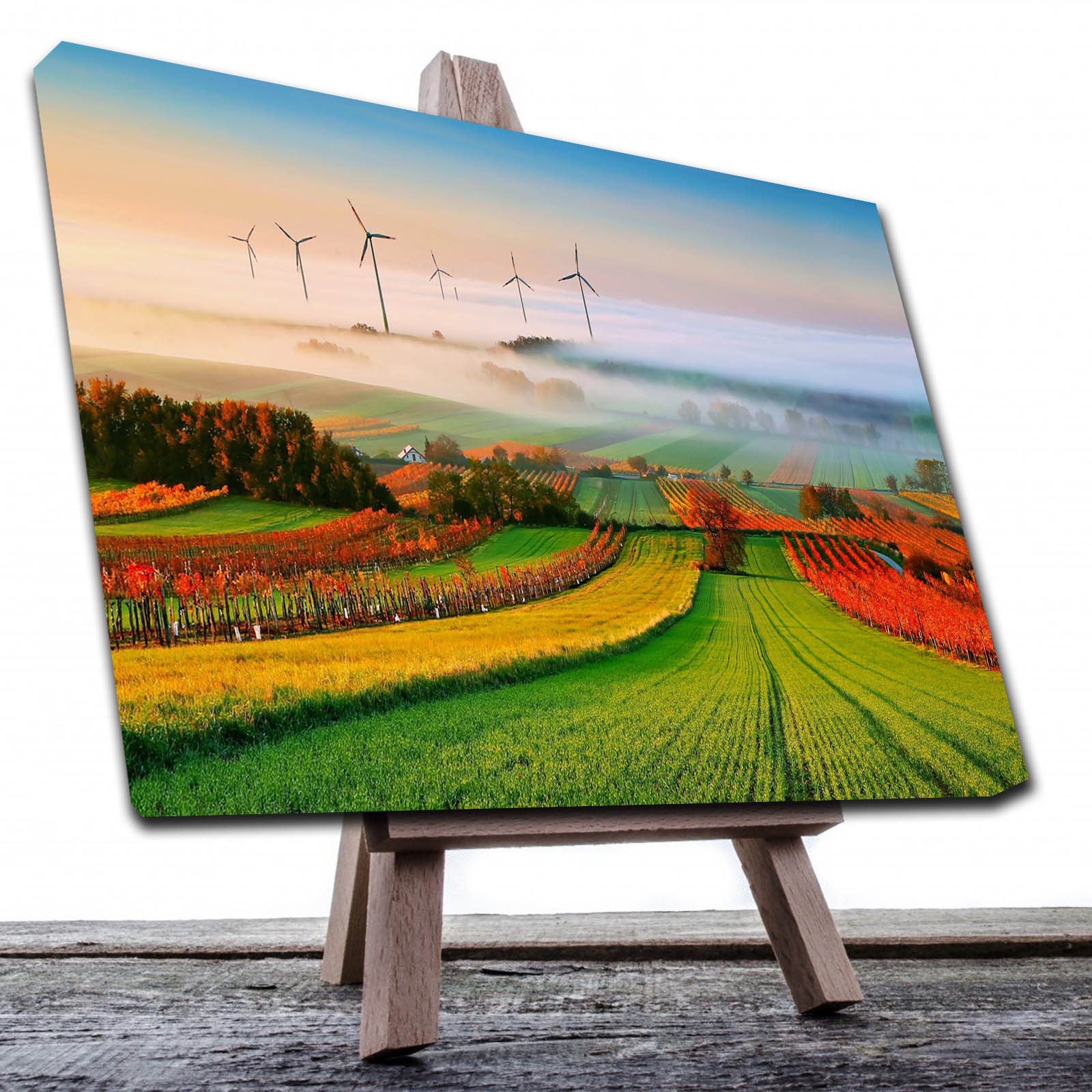 Cuadro Decorativo Canvas Paisaje del Campo, Verde y Sembradíos