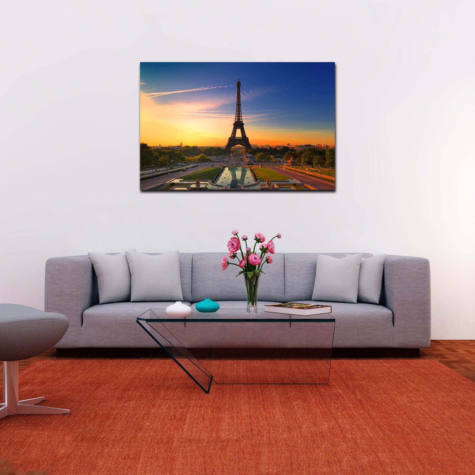 Cuadro Decorativo Canvas Paisaje de la Torre Eiffel Paris - Imagen 3