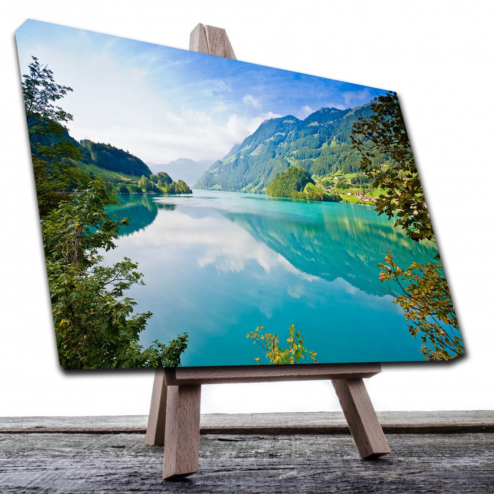 Cuadro Decorativo Canvas Paisaje de Lago y Montañas