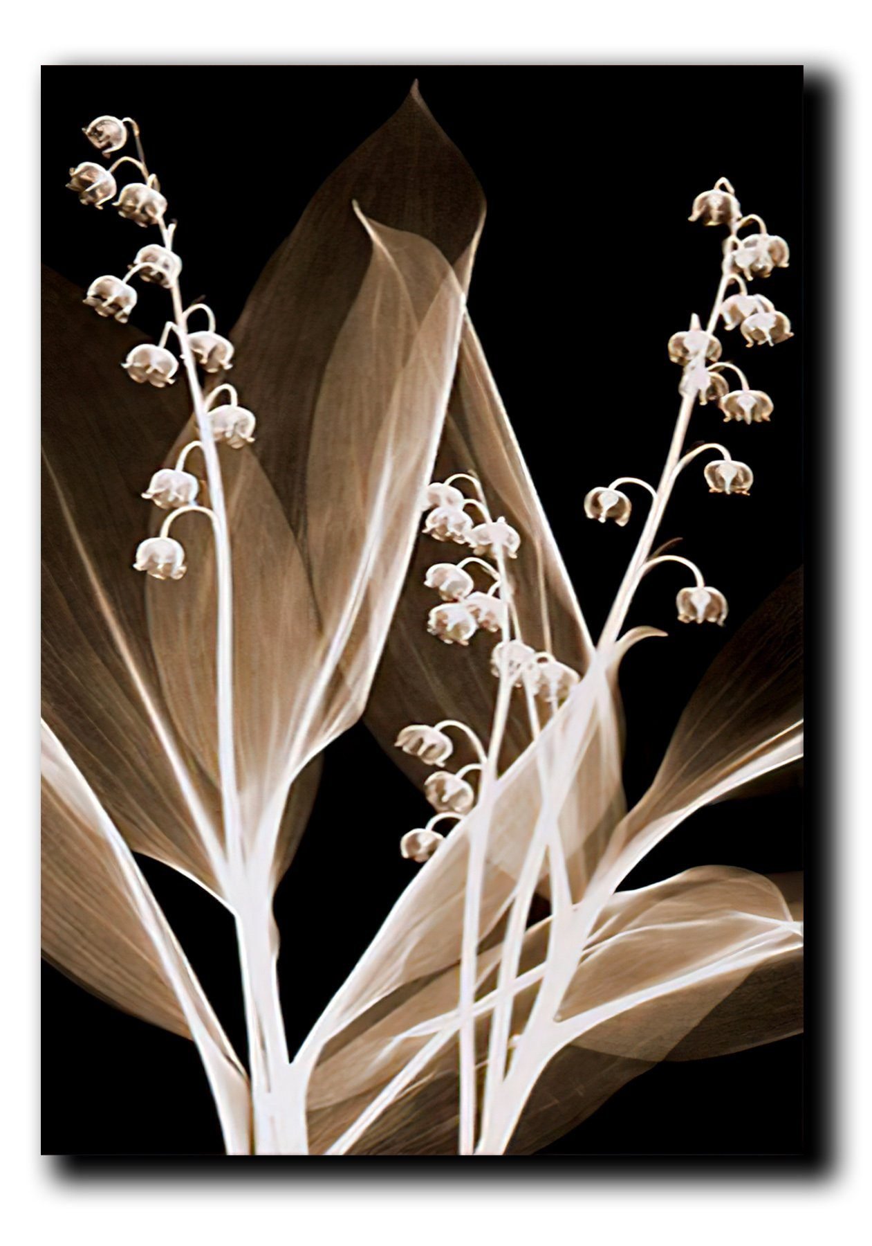 Cuadros Decorativos Set de 3 pzs Flores doradas moderno #2 - Imagen 3