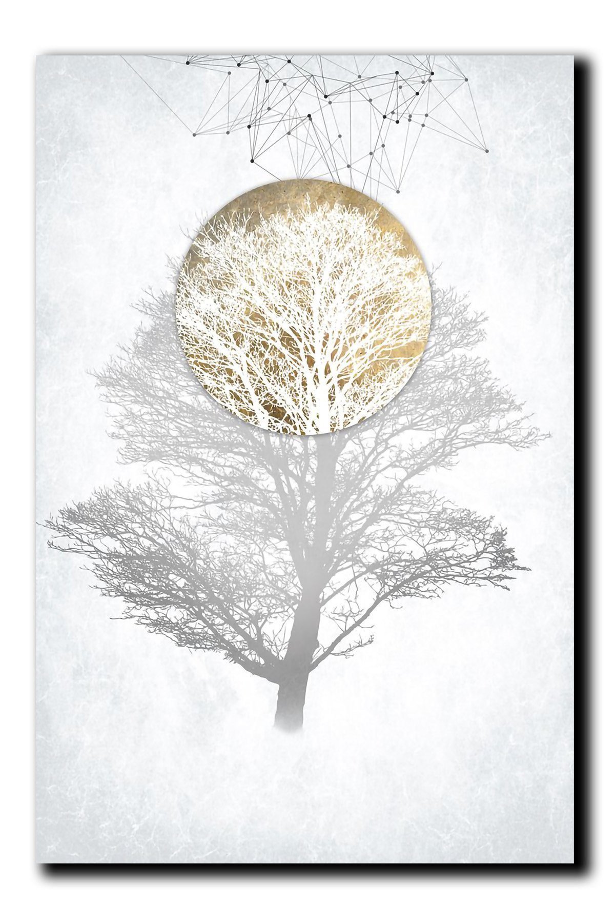 Cuadros Decorativos Set de 3 pzs moderno en dorado y plata - Imagen 2