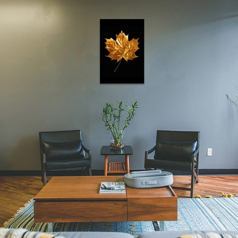 Cuadro Decorativo Minimalista de Hoja Dorada #44 - Imagen 3