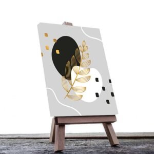 Cuadro Decorativo Hojas Doradas Minimalistas #89