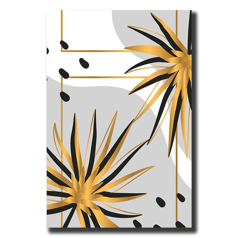 Cuadro Decorativo Hojas Doradas Minimalistas #90 - Image 4