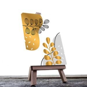 Cuadro Decorativo Hojas Doradas Minimalistas #94