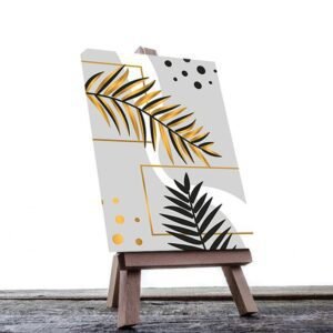 Cuadro Decorativo Hojas Doradas Minimalistas #100
