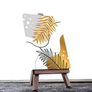 Cuadro Decorativo Hojas Doradas Minimalistas #101