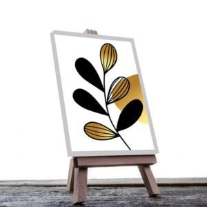 Cuadro Decorativo Hojas Doradas Minimalistas #103