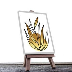 Cuadro Decorativo Hojas Doradas Minimalistas #104