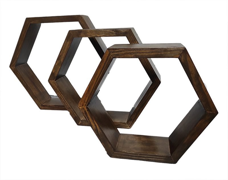 Juego de Repisas en Forma Hexagonal Ca - Image 2