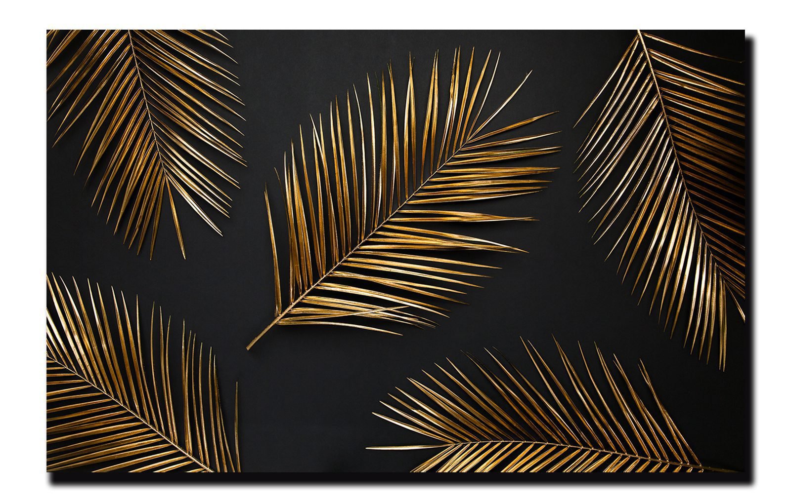 Cuadro Decorativo Hojas Dorados Moderno # 56 - Imagen 4