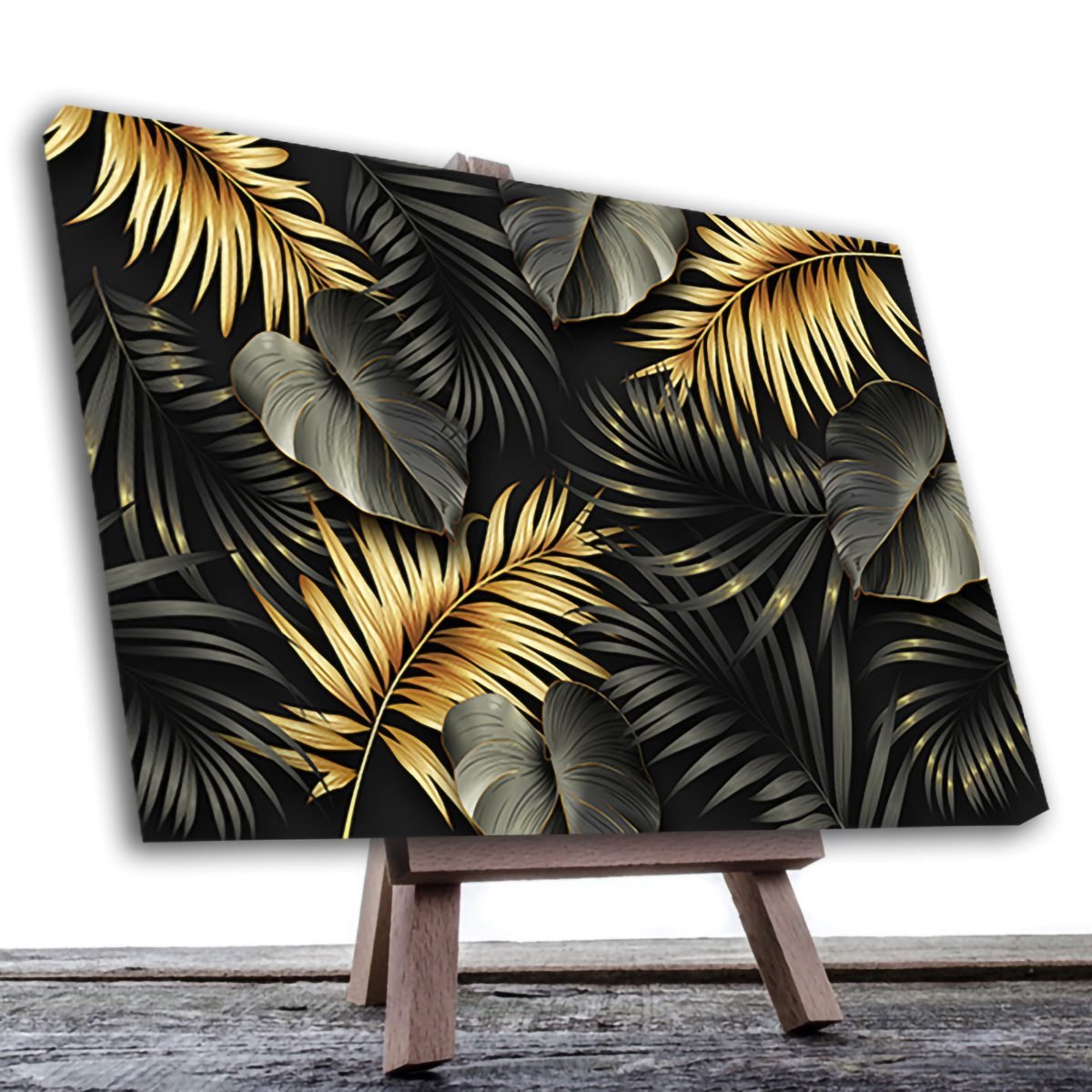 Cuadro Decorativo Hojas Dorados Moderno # 59