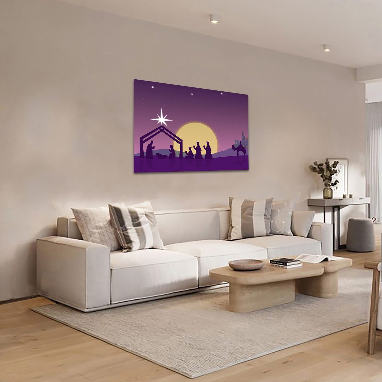 Cuadro Decorativo Religioso Jesús Nacimiento - Imagen 3