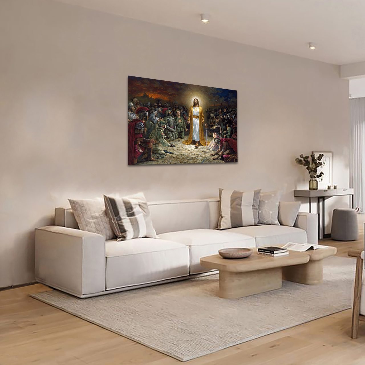 Cuadro Decorativo Religioso Jesús Enseñando Paz - Imagen 3