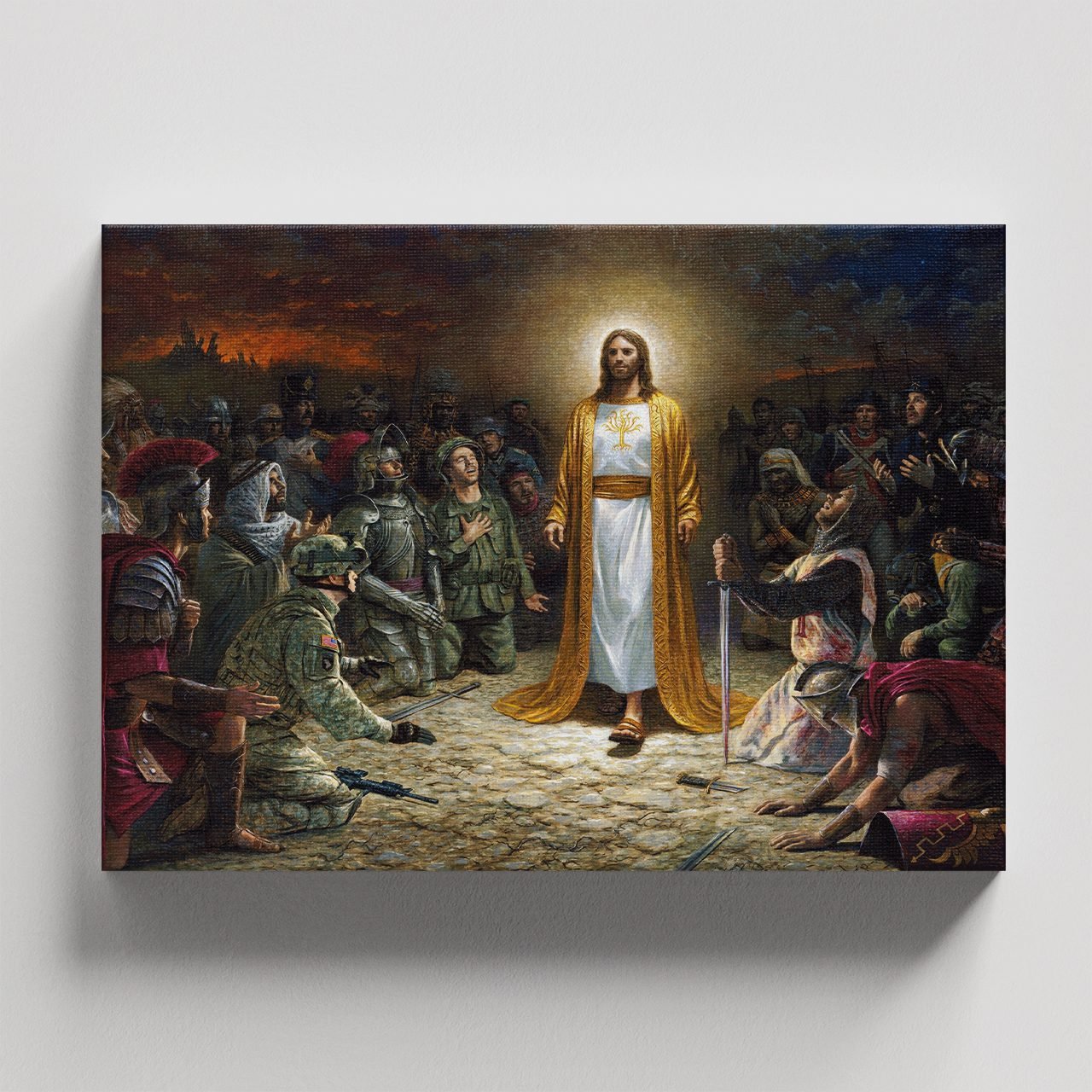 Cuadro Decorativo Religioso Jesús Enseñando Paz - Imagen 4