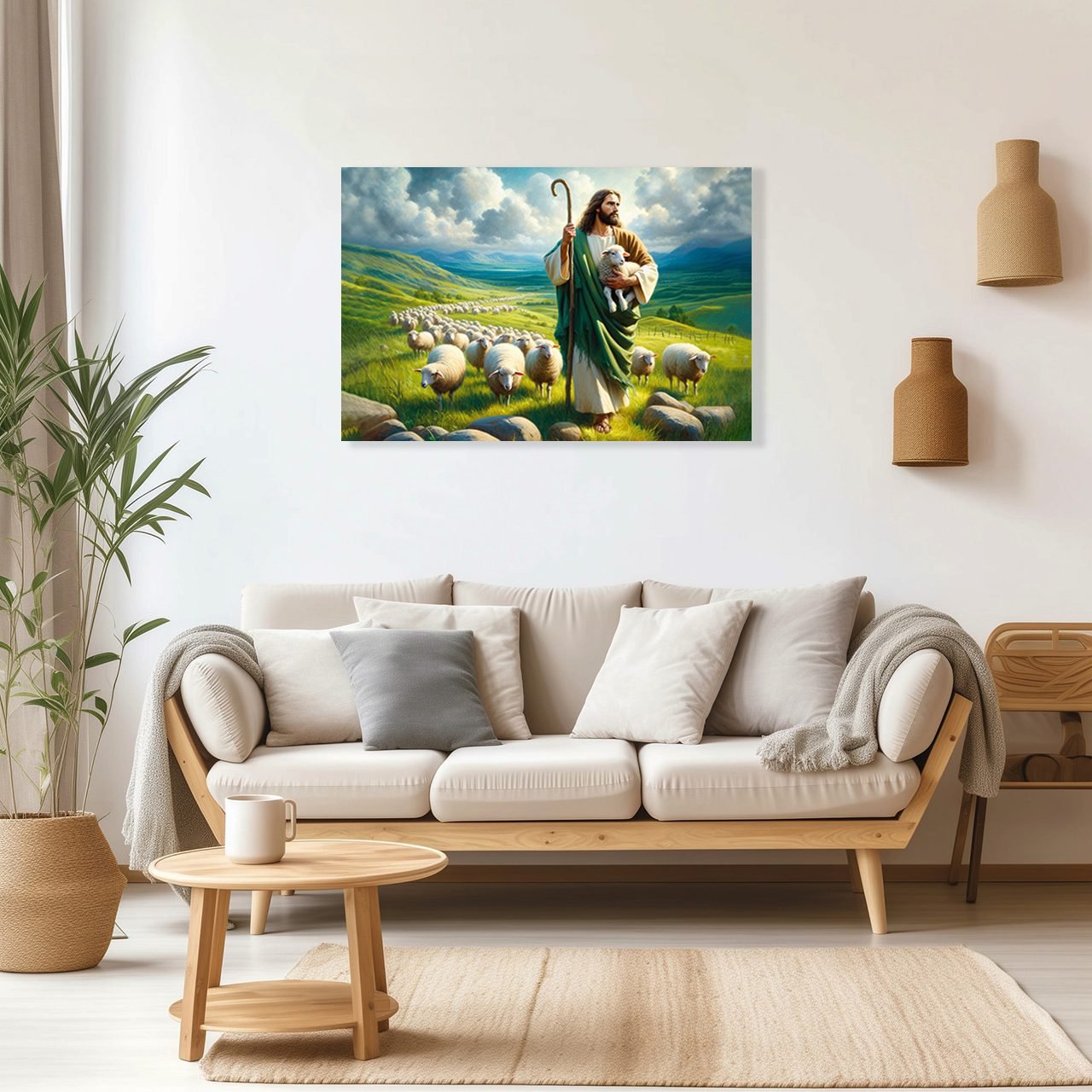 Cuadro Decorativo Religioso Jesús apacienta mis ovejas #3 - Imagen 2