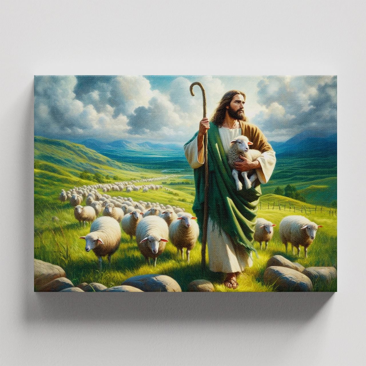 Cuadro Decorativo Religioso Jesús apacienta mis ovejas #3 - Imagen 4