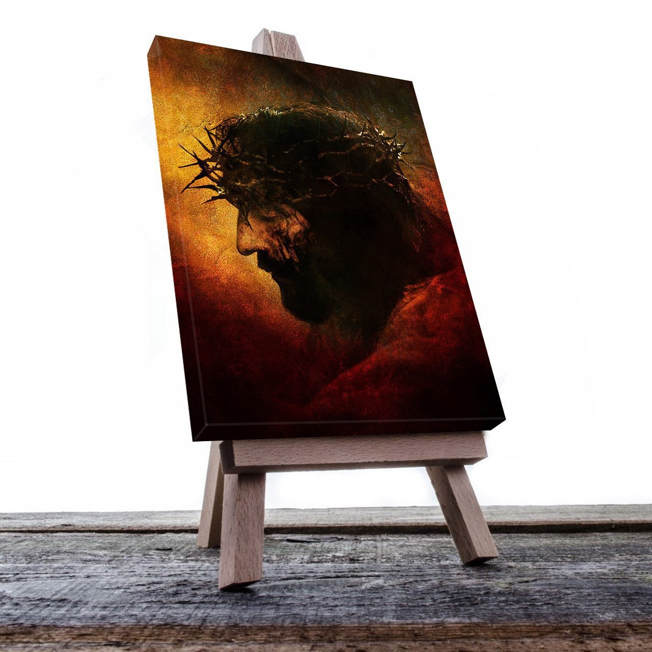 Cuadro Decorativo Canvas Religioso Crucifixión Jesucristo Corona #2