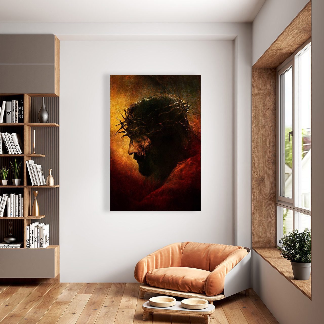 Cuadro Decorativo Canvas Religioso Crucifixión Jesucristo Corona #2 - Image 2