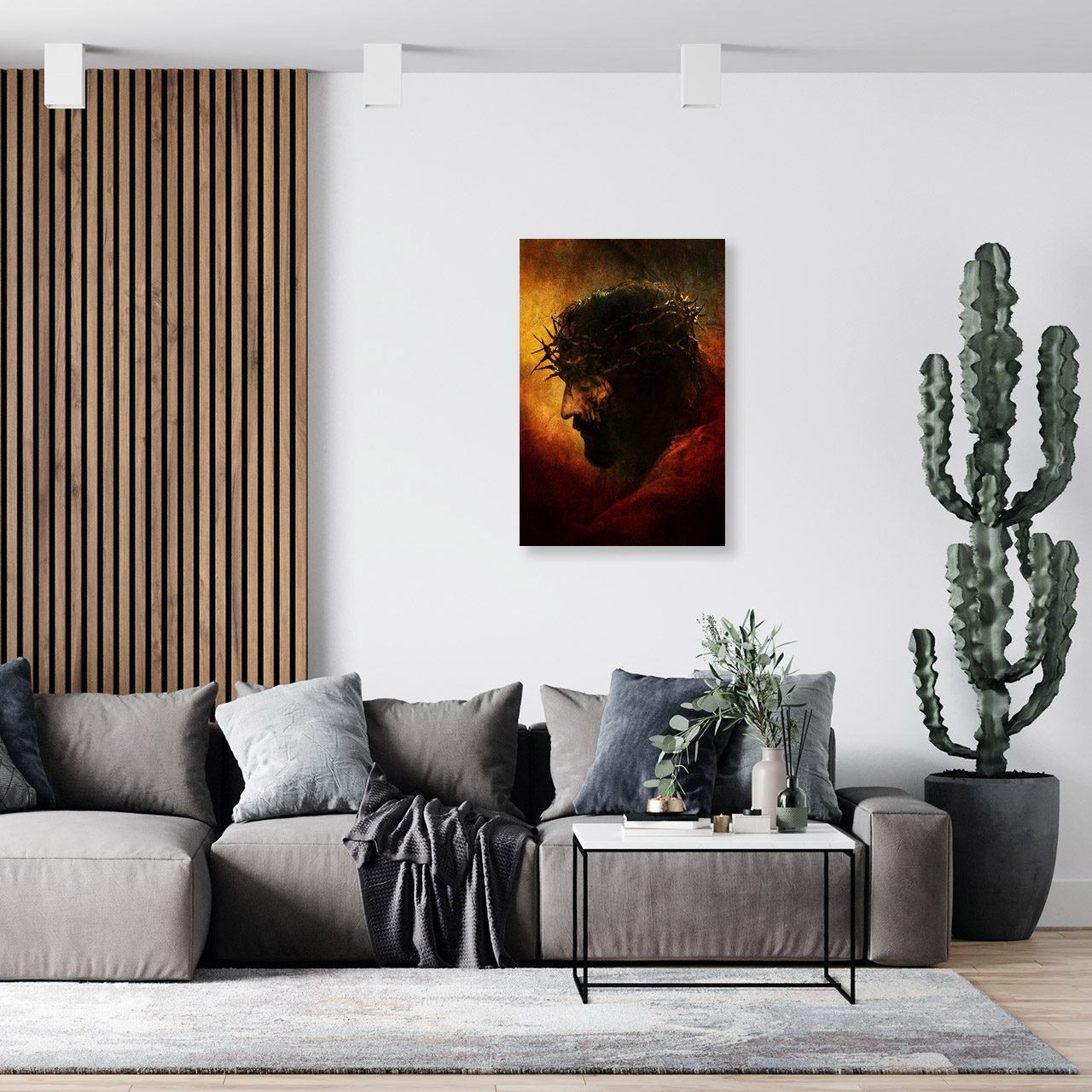 Cuadro Decorativo Canvas Religioso Crucifixión Jesucristo Corona #2 - Image 3