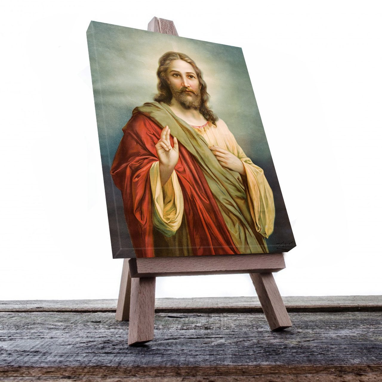 Cuadro Decorativo Canvas Religioso Jesús manto rojo