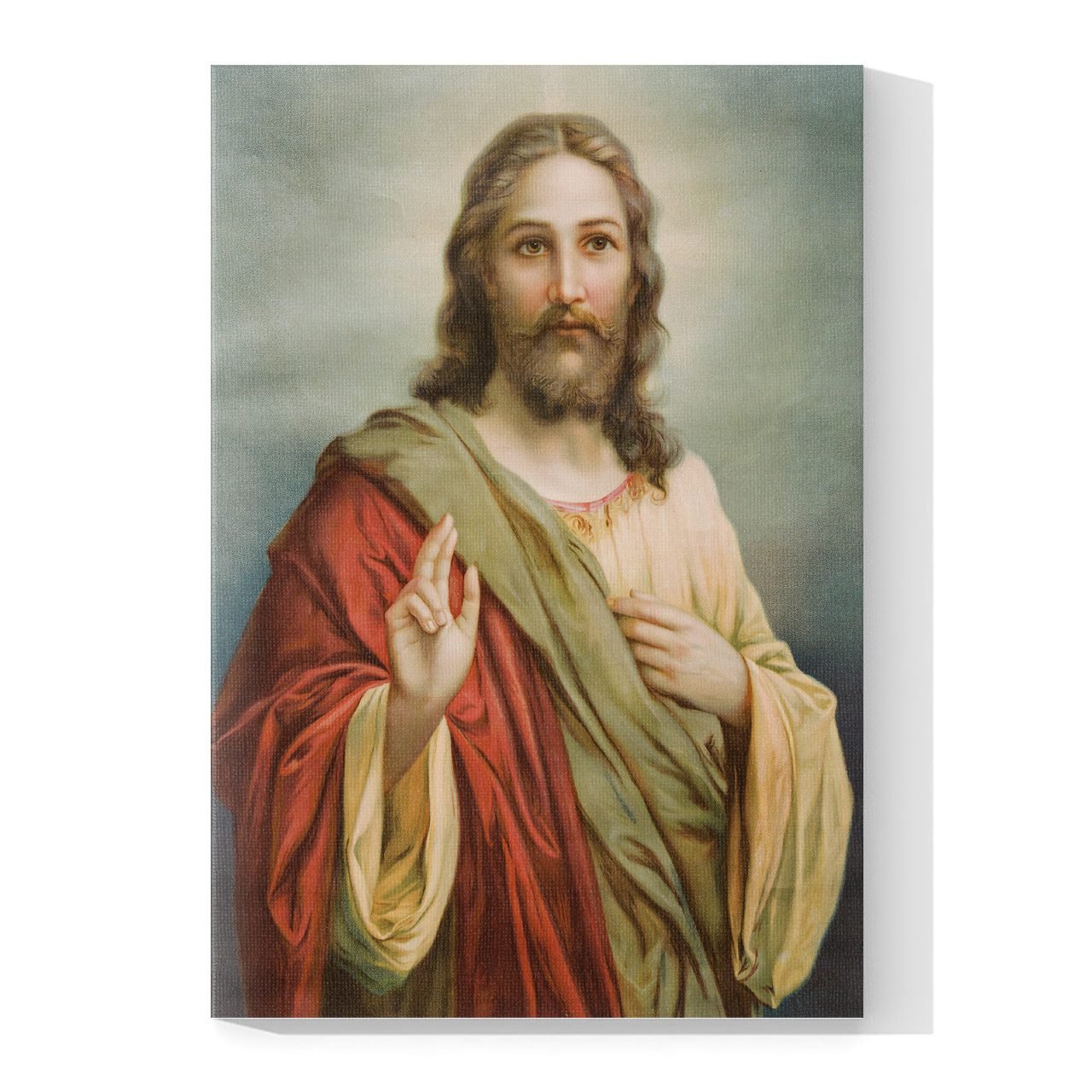 Cuadro Decorativo Canvas Religioso Jesús manto rojo - Imagen 4