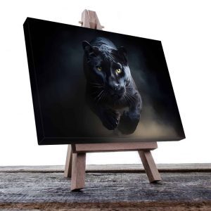 Cuadro Decorativo Canvas Pantera Negra corriendo