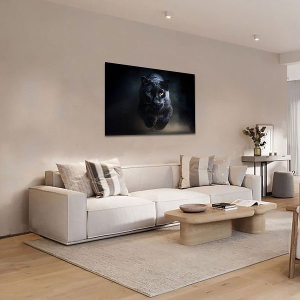 Cuadro Decorativo Canvas Pantera Negra corriendo - Imagen 2