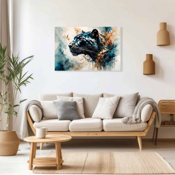 Cuadro Decorativo Canvas Pantera Negra abstracto - Imagen 3