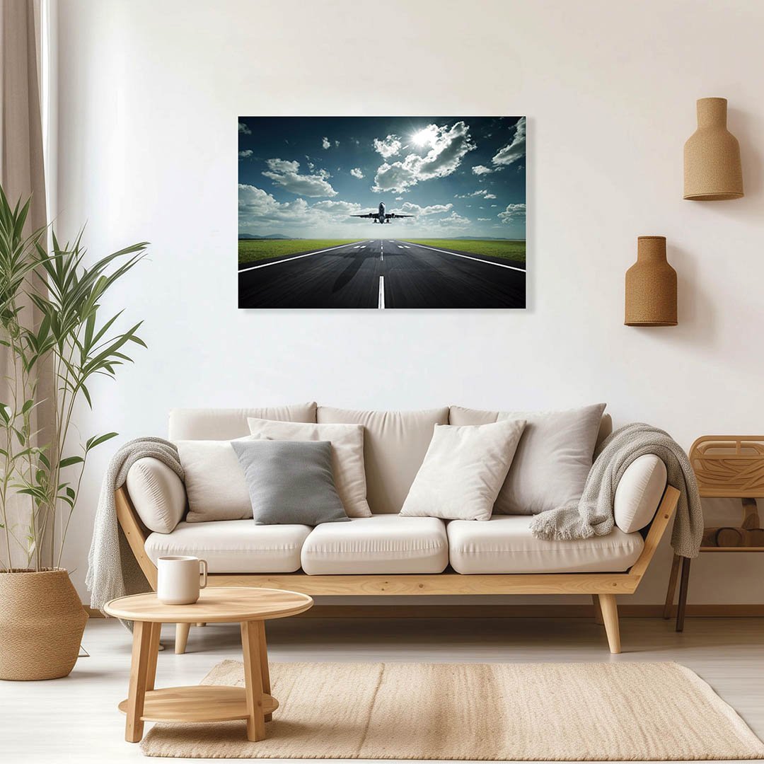 Cuadro Decorativo Avión despegando de frente - Imagen 3