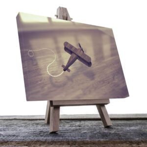 Cuadro Decorativo Avión de Madera