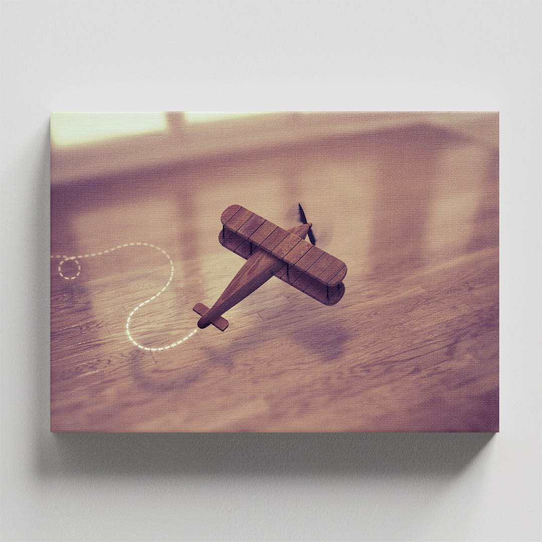 Cuadro Decorativo Avión de Madera - Imagen 4