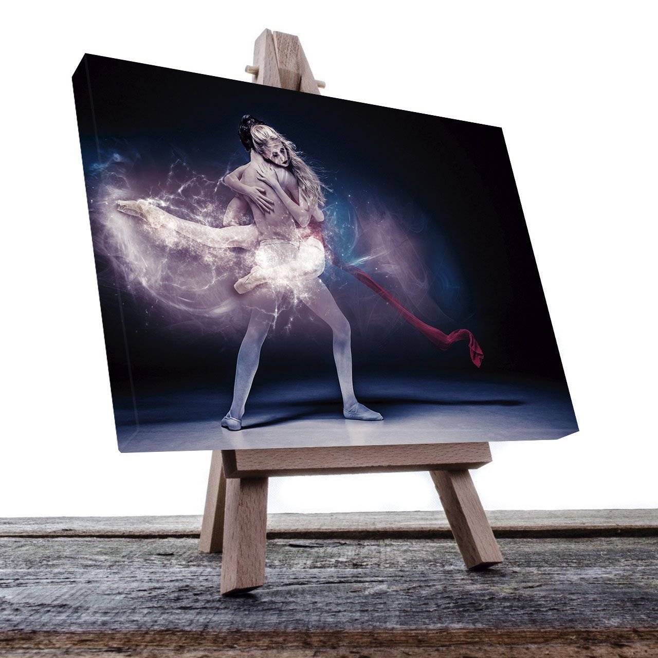 Cuadro Decorativo Bailarina Ballet tonos azules