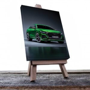 Cuadro Decorativo de Automóvil Deportivo Audi Verde #3