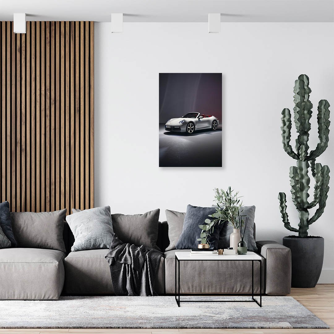 Cuadro Decorativo de Automóvil Deportivo Porsche Gris #8 - Imagen 3