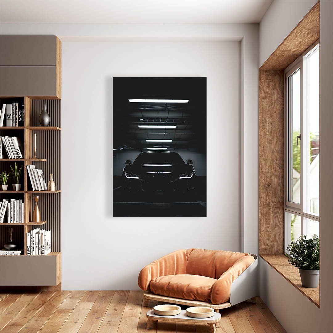 Cuadro Decorativo de Automóvil Deportivo Audi Negro #9 - Imagen 2