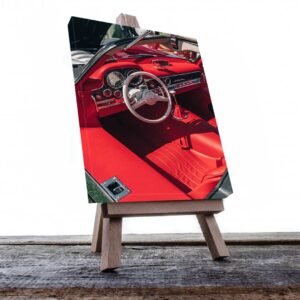 Cuadro Decorativo Interior Rojo Auto Clásico  #29