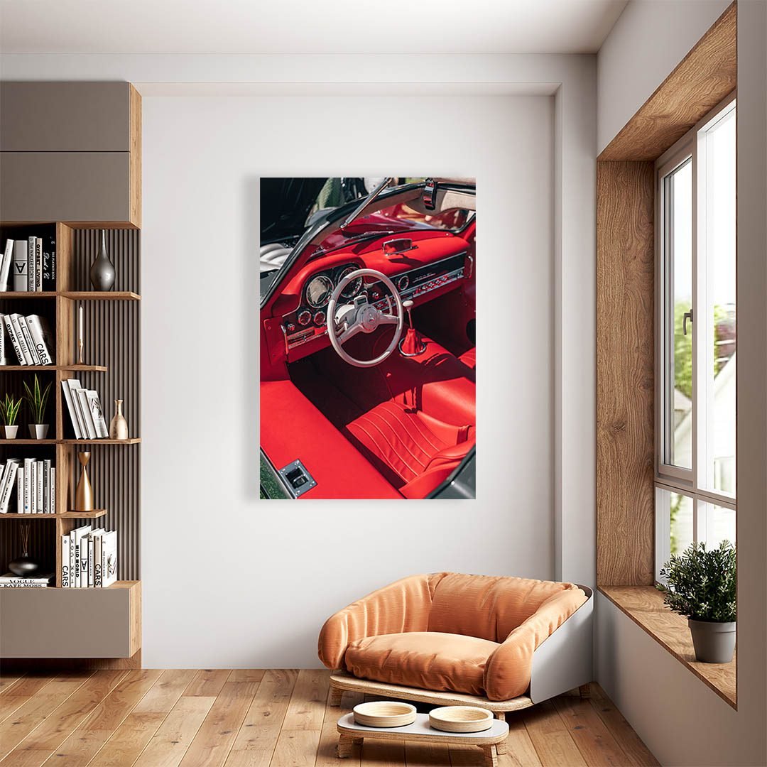 Cuadro Decorativo Interior Rojo Auto Clásico #29 - Imagen 2