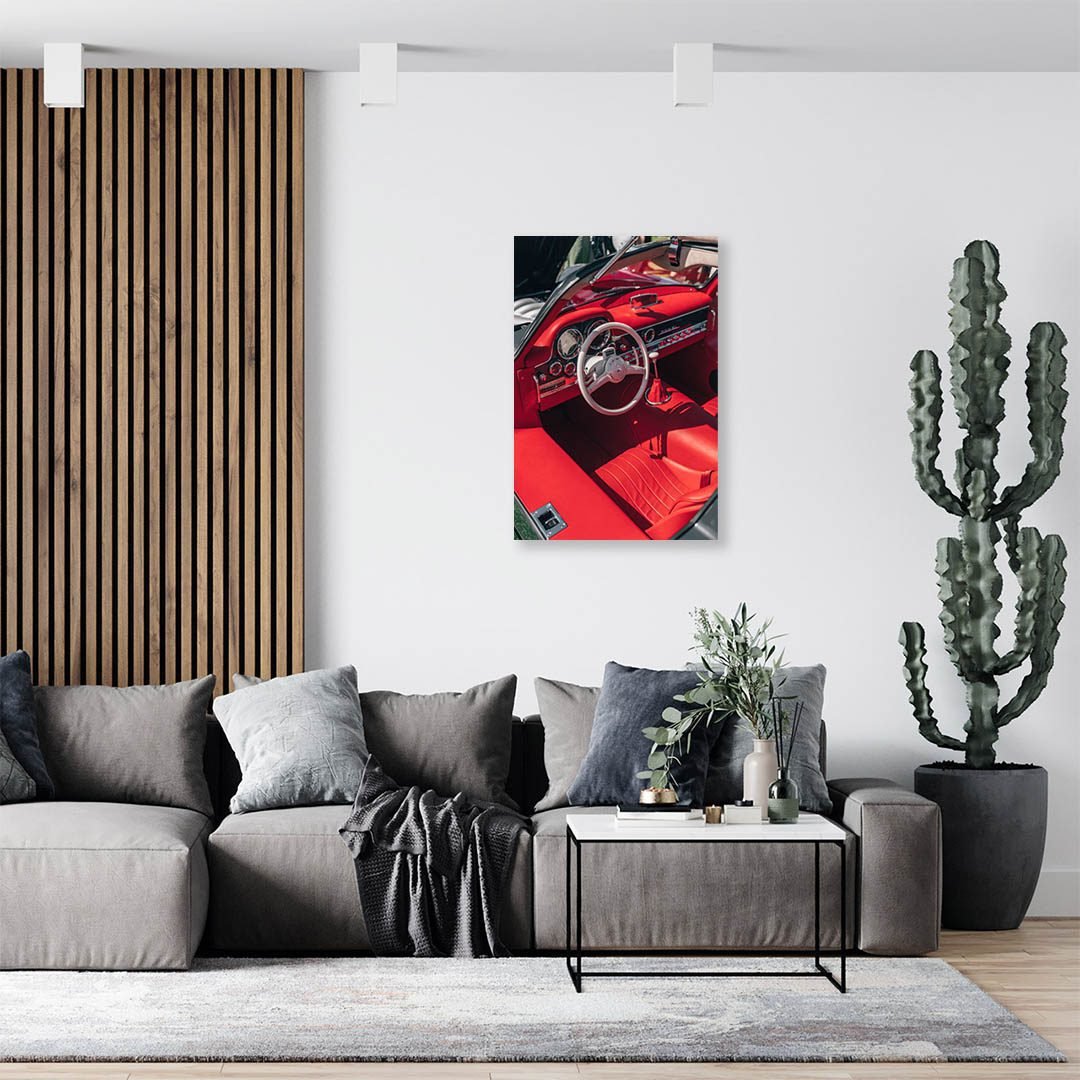 Cuadro Decorativo Interior Rojo Auto Clásico #29 - Imagen 3