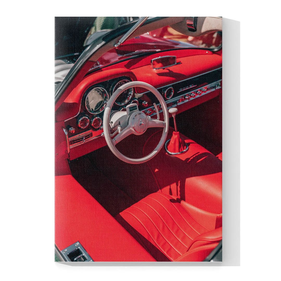 Cuadro Decorativo Interior Rojo Auto Clásico #29 - Imagen 4