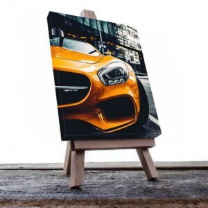 Cuadro Decorativo de Automóvil Deportivo BMW Amarillo#34