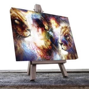 Cuadros Decorativos Leones y Amerindio Místico #75