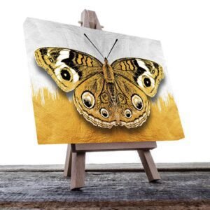 Cuadro Decorativo de Mariposa en Dorado #163